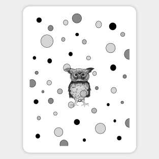 WHIMSICAL Funny Owl Sticker